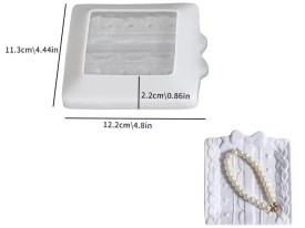 Molde silicona plato cuadrado bordado